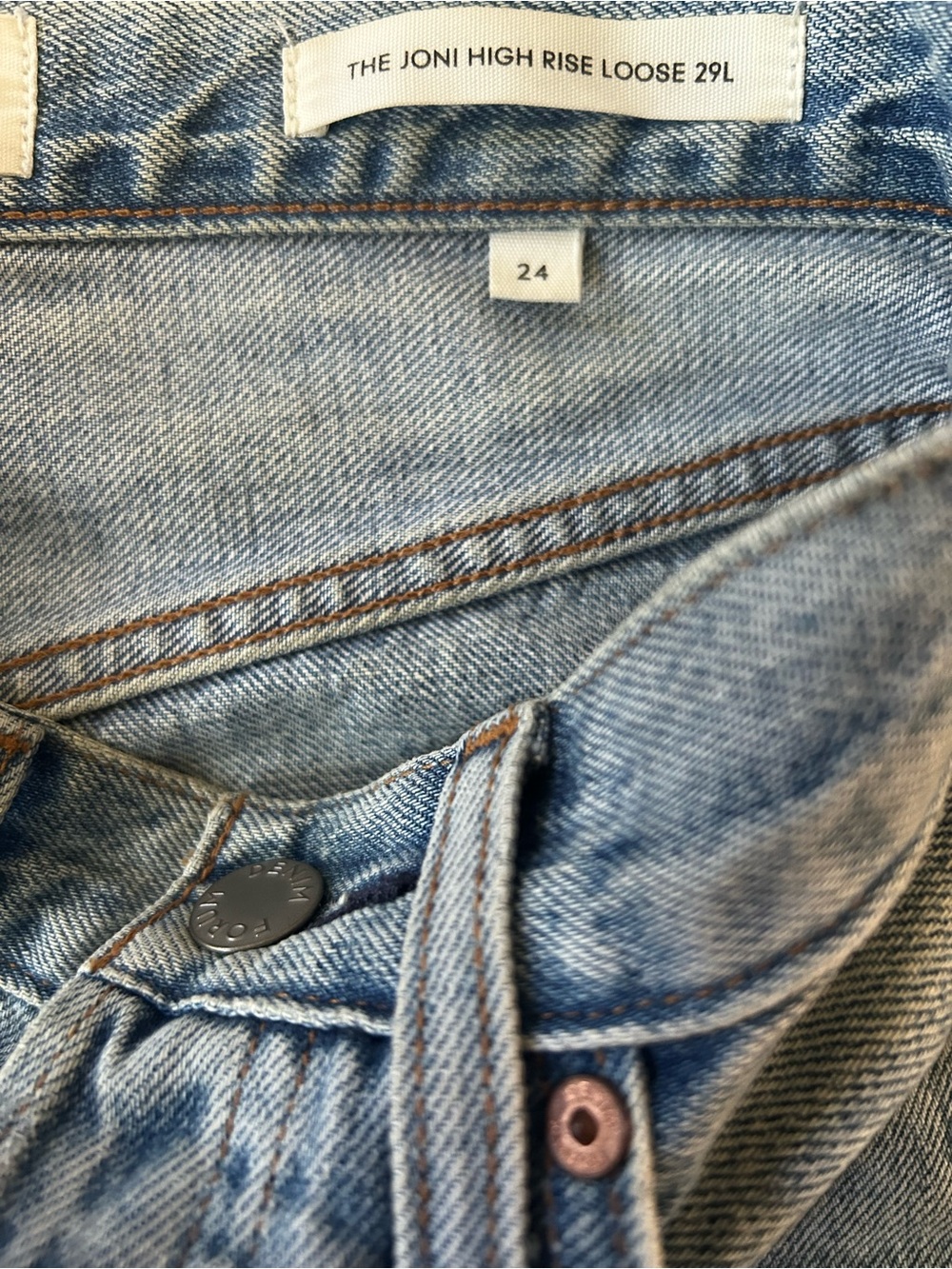 Denim Forum The Joni High Rise Loose 29L Straight Leg size 24 - Picture 11 of 15